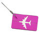 étiquette De Bagage Avion En Aluminium Violet | Lilikdo